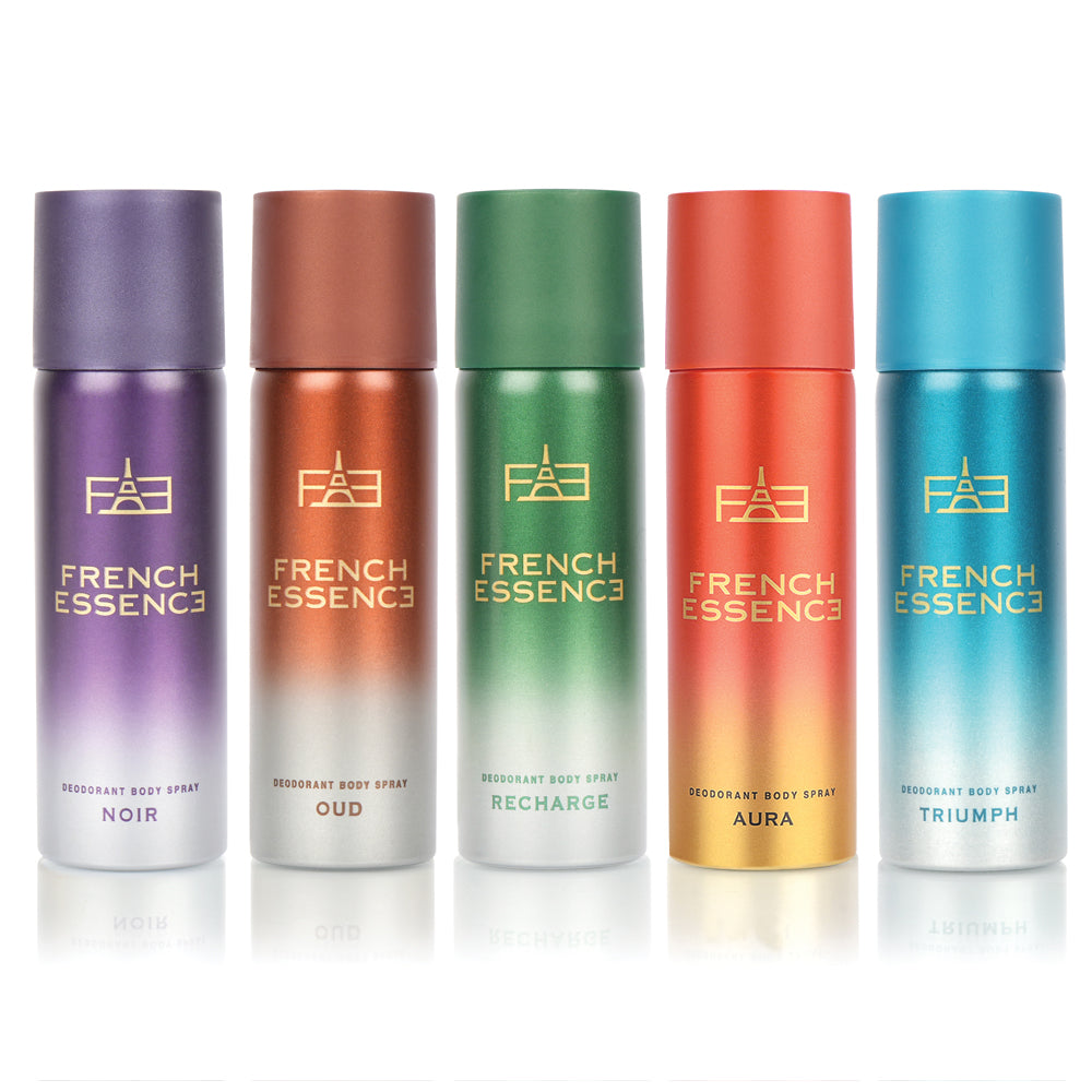 MINI Luxury Deodorant Combo Pack | Recharge, Oud, Aura, Noir & Triumph 50ml x 5