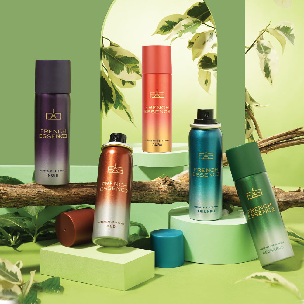 MINI Luxury Deodorant Combo Pack | Recharge, Oud, Aura, Noir & Triumph 50ml x 5