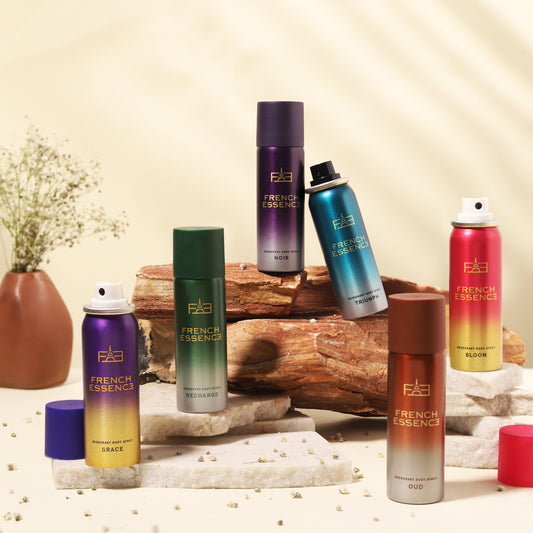 Unisex MINI Deodorant Body Spray Combo Pack 50ML Each (Pack of 6)