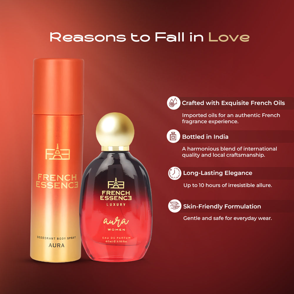 Aura Women Perfume (60ml) & Deodorant (150ml) Combo Pack