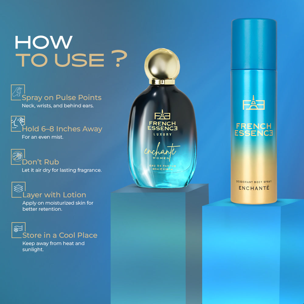 Enchante Women Perfume (60ml) & Deodorant (150ml) Combo Pack