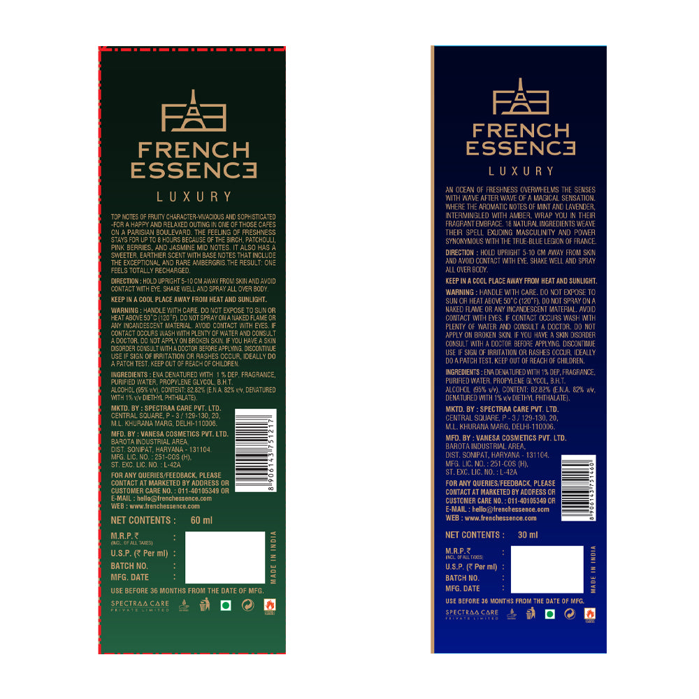 Triumph + Recharge (60ml+30ml) Luxury Perfume Combo (Pack of 2)