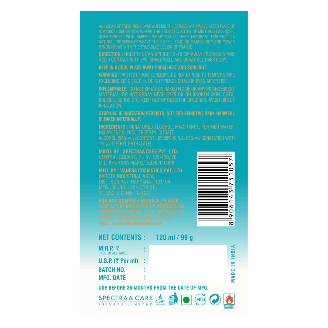 Bleu Unisex Parfum Body Spray - 120ml