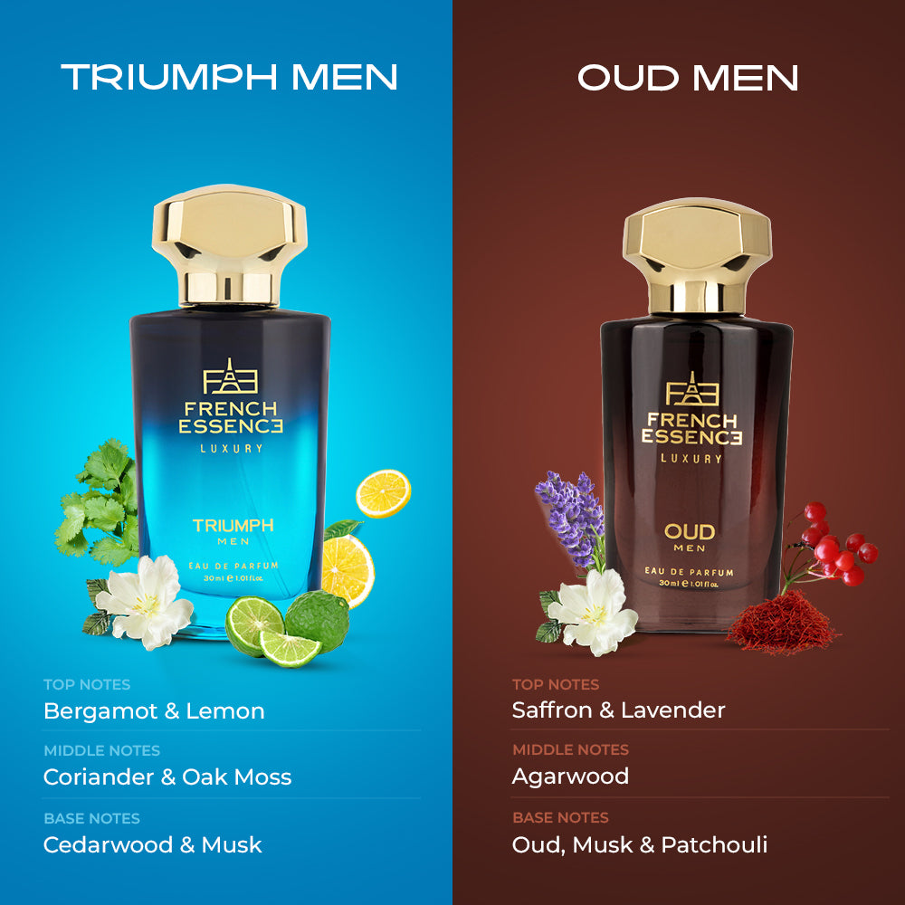 Oud & Triumph Men's Perfume Combo Pack 30ml+30ml (Pack of 2)