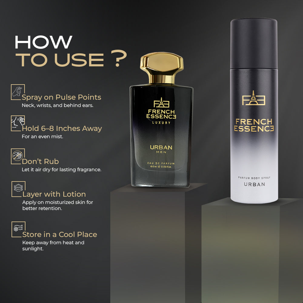 Urban Men Perfume (60ml) & Deodorant (120ml) Combo Pack