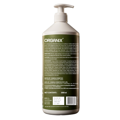 Organix 2-in-1 Keratin Protein Shampoo & Conditioner – 1ltr