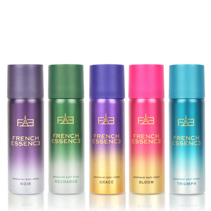 Unisex MINI Deodorant Body Spray Combo Pack 50ML Each (Pack of 5)