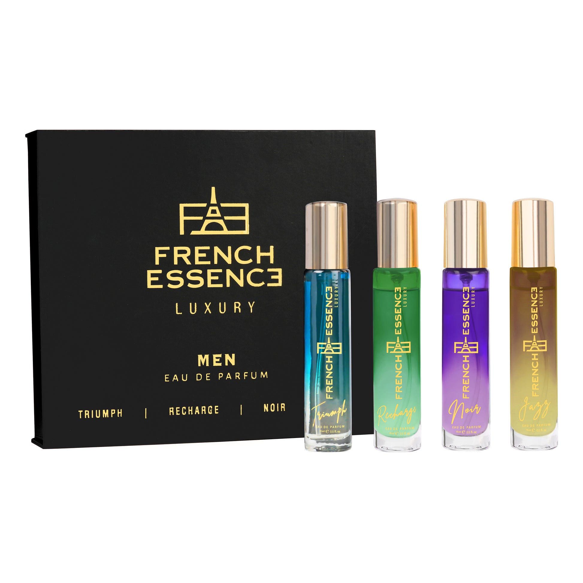 Luxury Jasmine, Birch, Marigold & Basil French Perfume Gift Set Men