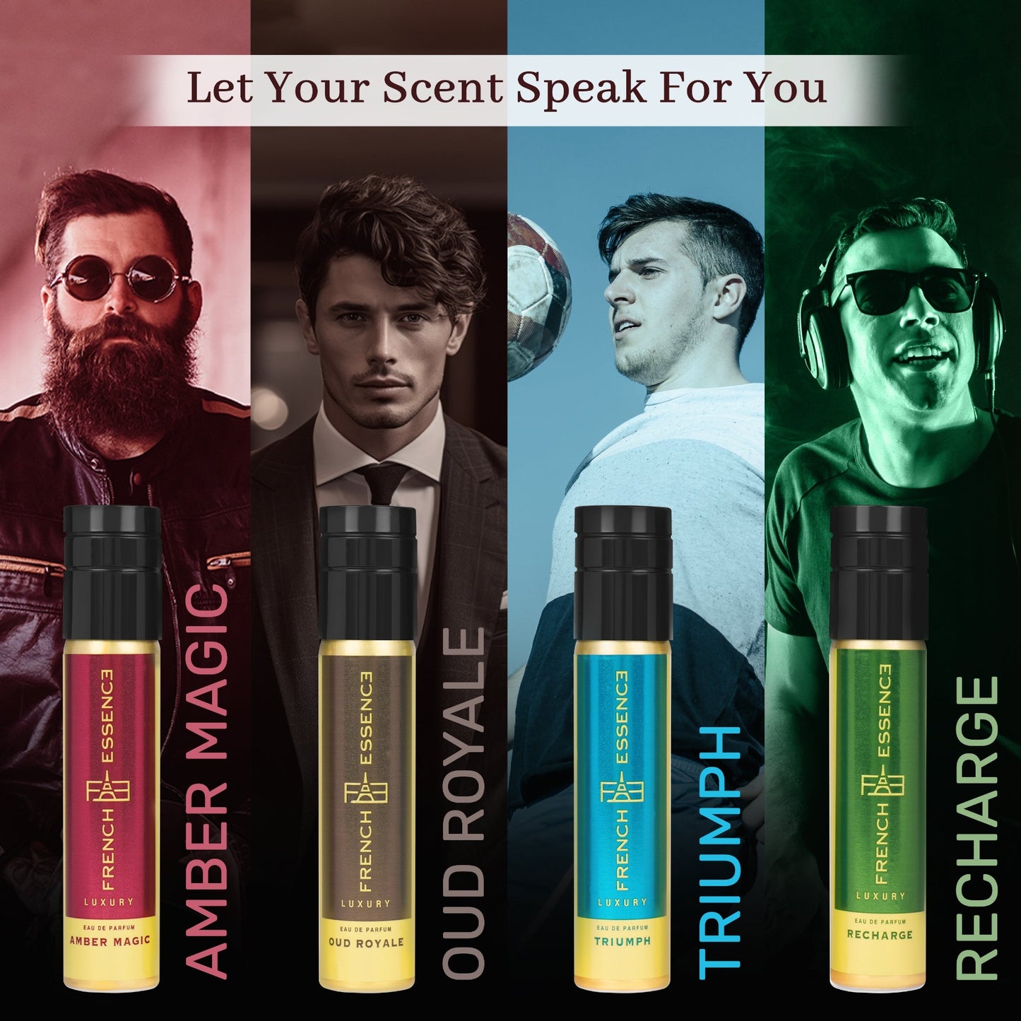 Luxury Eau De Parfum Amber, Patchouli Gift Set for Men