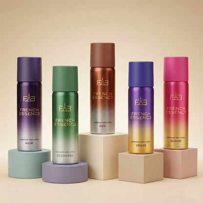 Set Of 5 MINI Deodorant Body Spray - 50ml Each