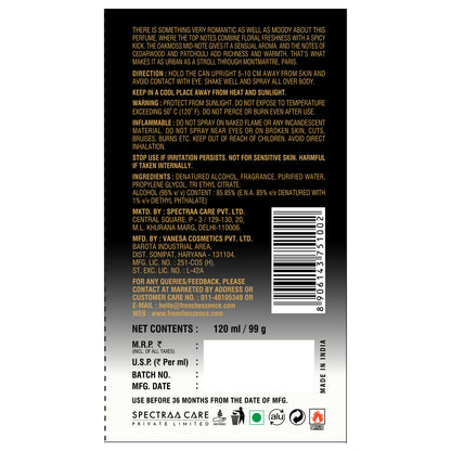 Urban Unisex Parfum Body Spray - 120ml