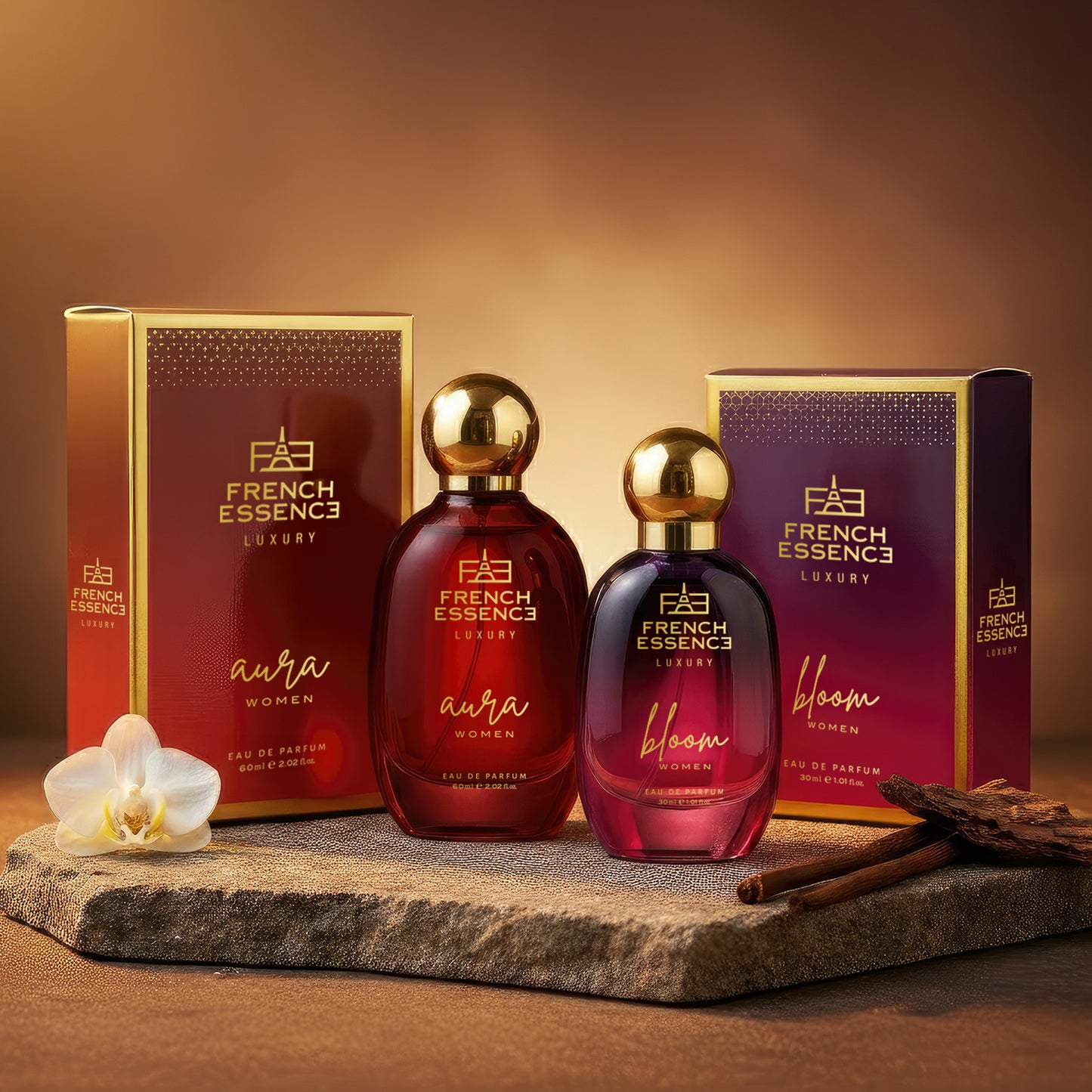 Bloom + Aura (30ml+60ml) Premium Perfume Set for Women (Pack of 2)