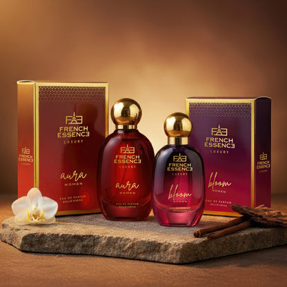 Bloom + Aura (30ml+60ml) Premium Perfume Set for Women (Pack of 2)