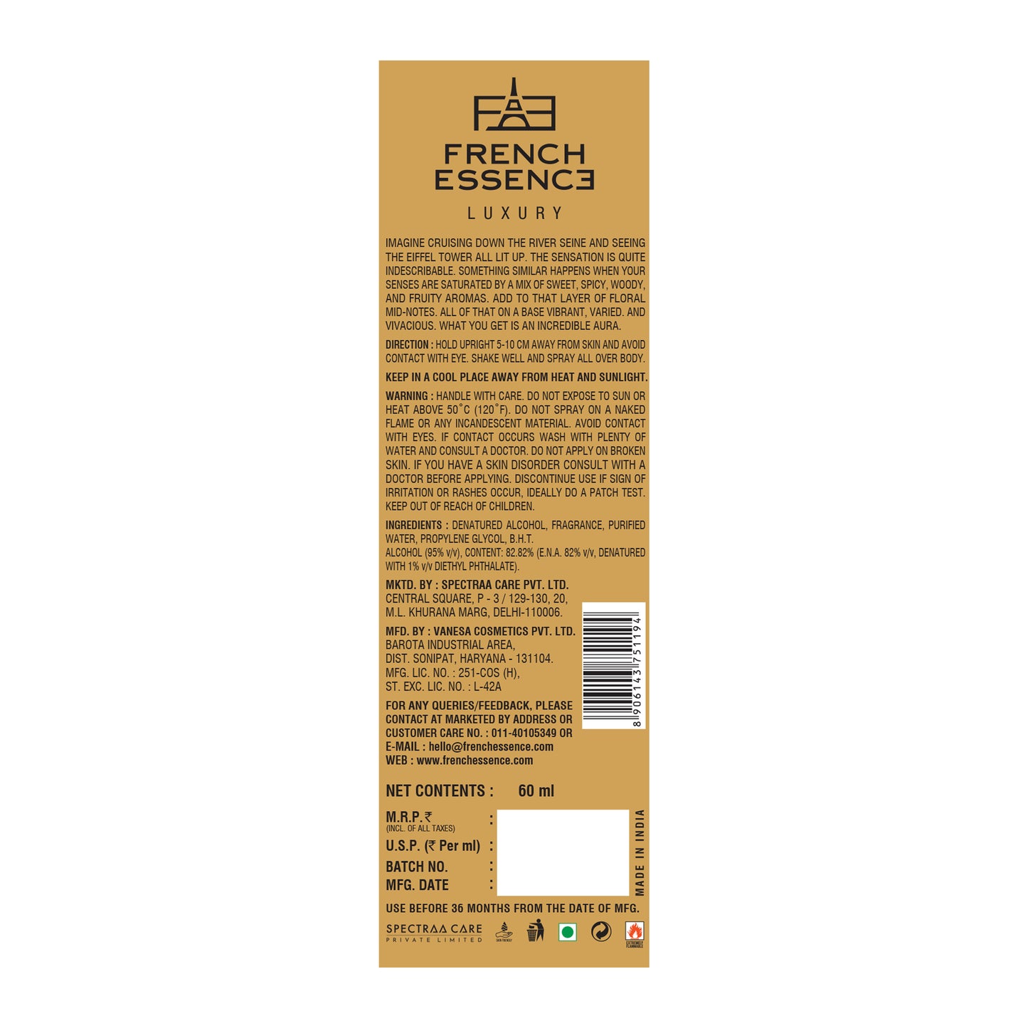Aura Woman Luxury Perfume - 60ml