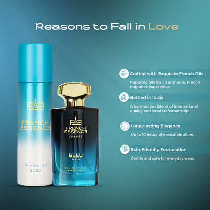 Bleu Unisex Perfume (60ml) & Deodorant (120ml) Combo Pack
