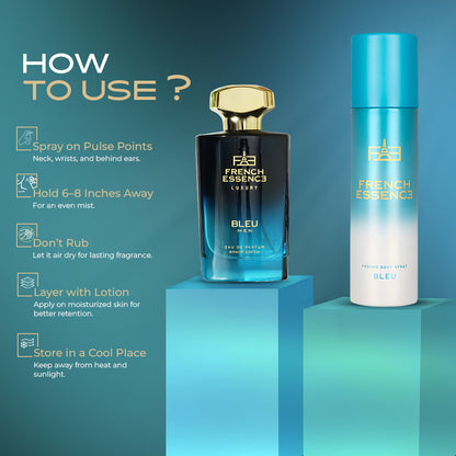 Bleu Unisex Perfume (60ml) & Deodorant (120ml) Combo Pack