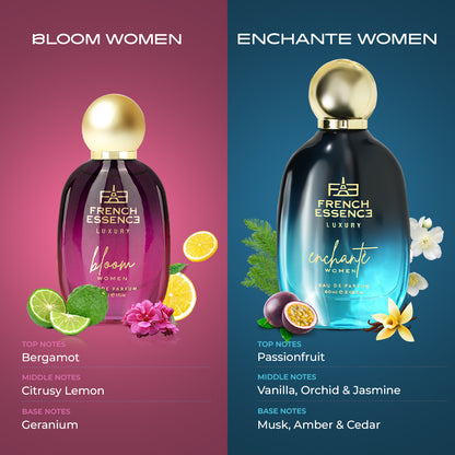 Bloom + Enchante (60ml+30ml) Women Luxury Perfume Combo (Pack of 2)