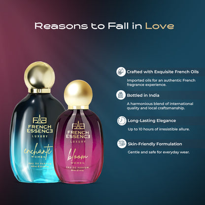 Bloom + Enchante (60ml+30ml) Women Luxury Perfume Combo (Pack of 2)