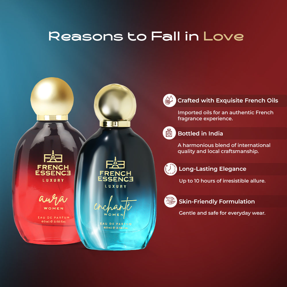 Women's Luxury Perfume Combo Pack 60ml+60ml (Pack of 2)
