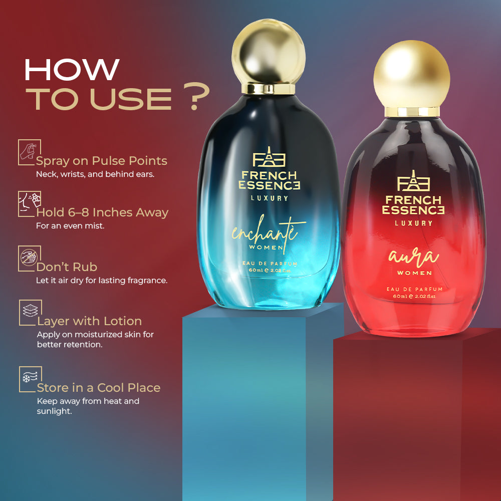 Women's Luxury Perfume Combo Pack 60ml+60ml (Pack of 2)