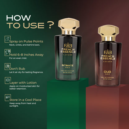 Oud & Intimate Perfume Combo Pack 30ml+30ml (Pack of 2)