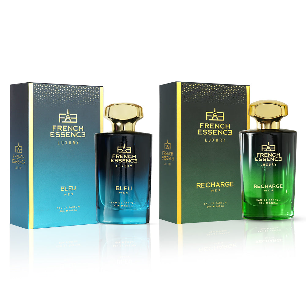 Recharge & Bleu Men's Perfume Combo Pack 60ml+60ml (Pack of 2)