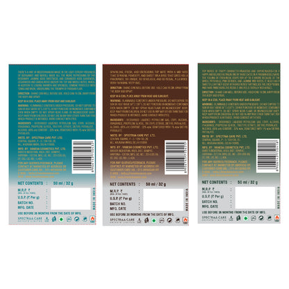 Unisex MINI Deodorant Body Spray Combo Pack 50ML Each (Pack of 3)