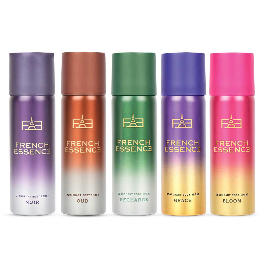 Set Of 5 MINI Deodorant Body Spray - 50ml Each