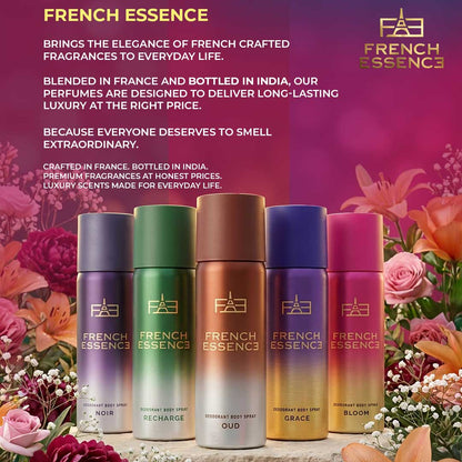 Set Of 5 MINI Deodorant Body Spray - 50ml Each