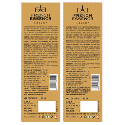 Women's Luxury Perfume Combo Pack 60ml+60ml (Pack of 2)
