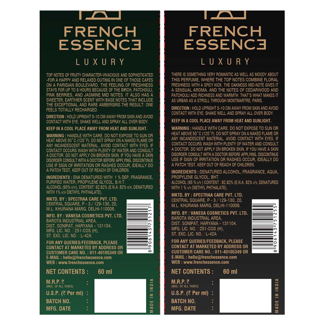 Recharge & Urban Perfume Combo Pack 60ml+60ml (Pack of 2)