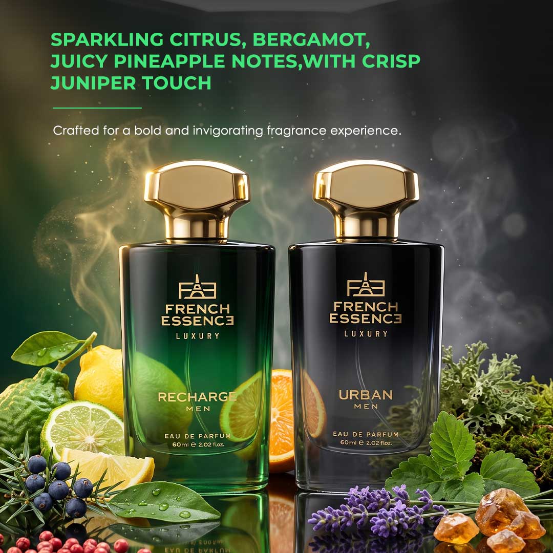 Recharge & Urban Perfume Combo Pack 60ml+60ml (Pack of 2)