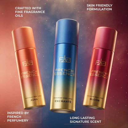 Luxury Women's Deodorant Body Spray Combo Pack 150ML Each (Pack of 3)
