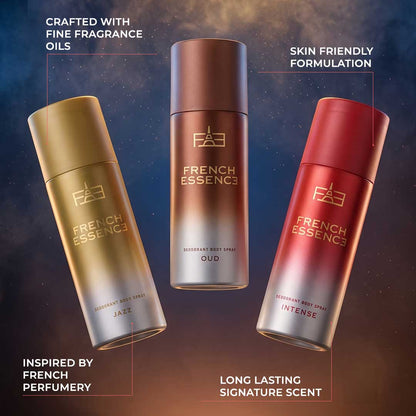 Luxury Unisex Deodorant Body Spray Combo Pack 150ML Each (Pack of 3)