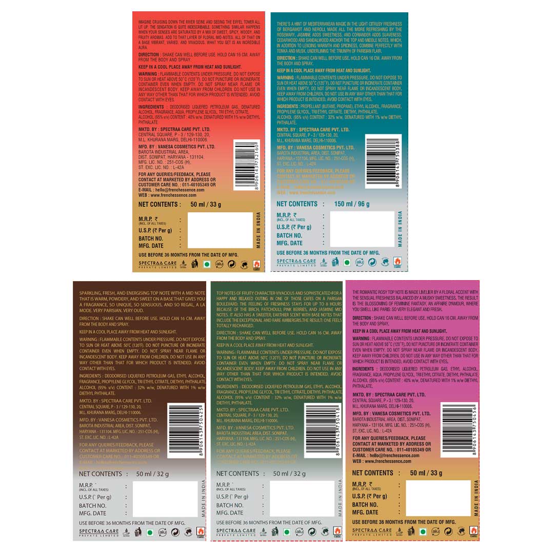 MINI Luxury Deo Combo Pack - Recharge, Oud, Aura, Bloom & Triumph | 50ml x 5