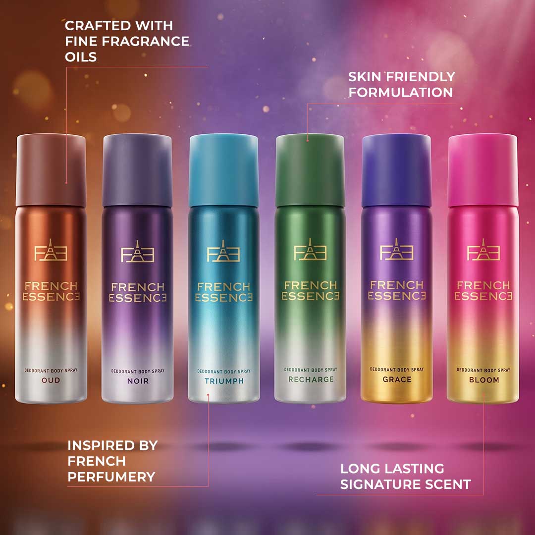 Unisex MINI Deodorant Body Spray Combo Pack 50ML Each (Pack of 6)