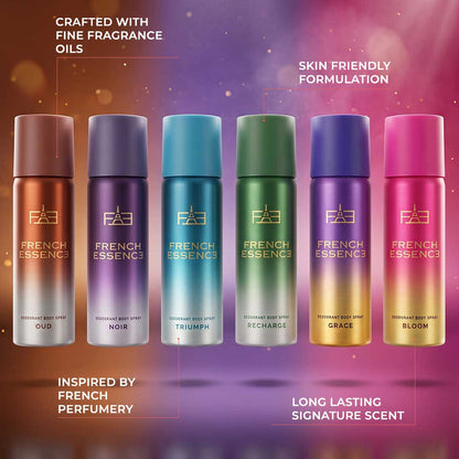 Unisex MINI Deodorant Body Spray Combo Pack 50ML Each (Pack of 6)