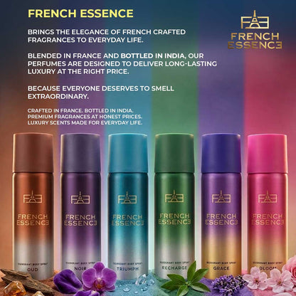 Unisex MINI Deodorant Body Spray Combo Pack 50ML Each (Pack of 6)