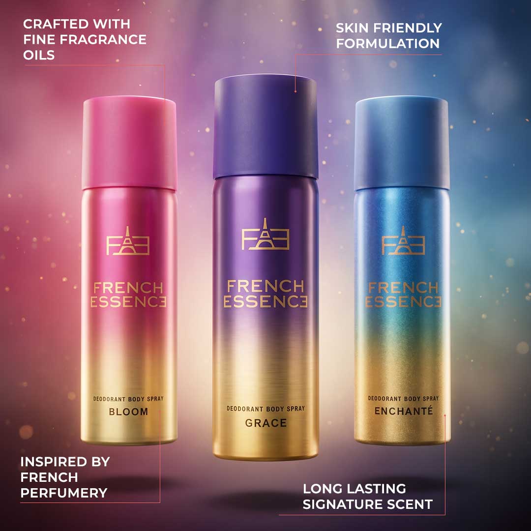 Women MINI Deodorant Body Spray Combo Pack 50ML Each (Pack of 3)