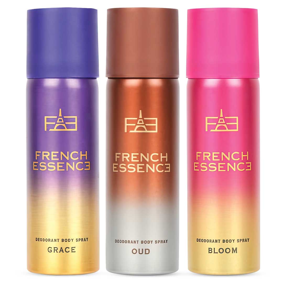 Set of 3 MINI Deodorant Body Spray 50ml Each - Bloom + Oud + Grace
