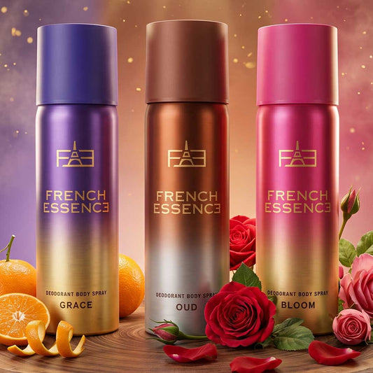 Set of 3 MINI Deodorant Body Spray 50ml Each - Bloom + Oud + Grace