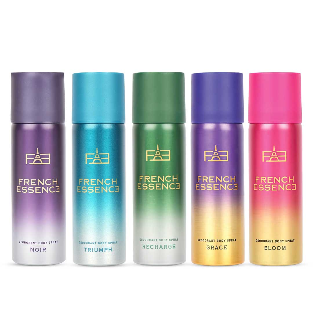 Unisex MINI Deodorant Body Spray Combo Pack 50ML Each (Pack of 5)