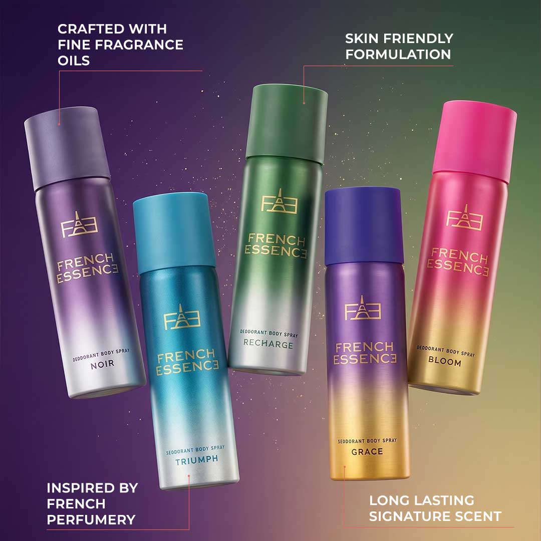 Unisex MINI Deodorant Body Spray Combo Pack 50ML Each (Pack of 5)