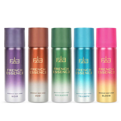Combo Set Of 5 MINI Deodorant Body Spray - For Men & Women | 50ML Each (Pack of 5)