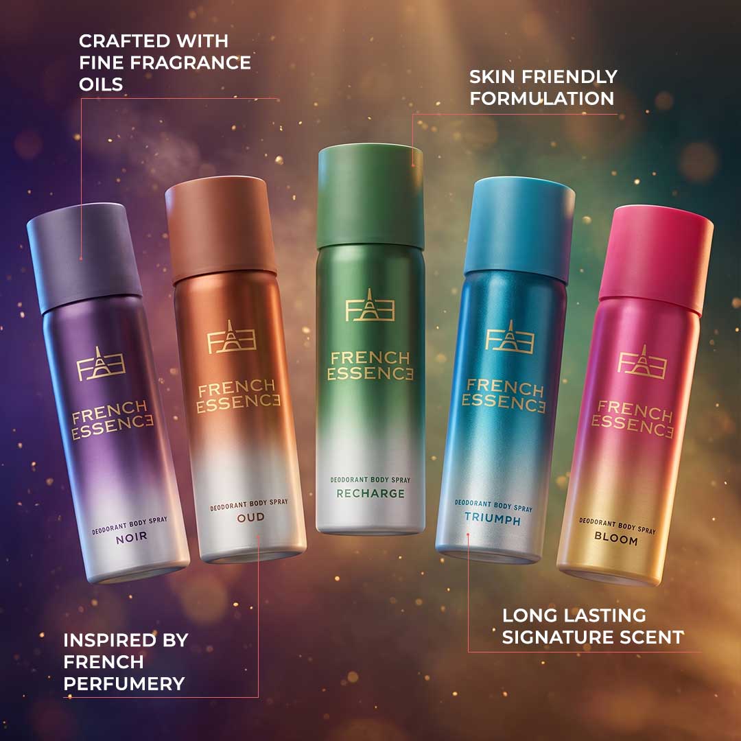 Combo Set Of 5 MINI Deodorant Body Spray - For Men & Women | 50ML Each (Pack of 5)