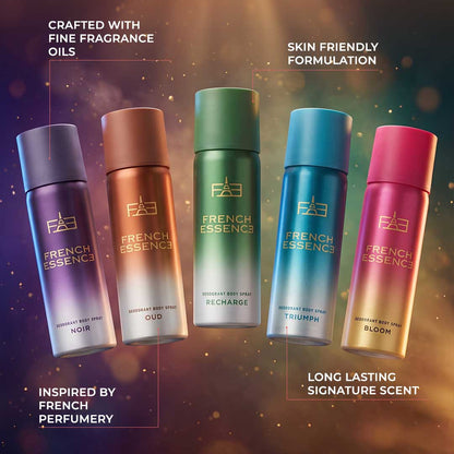 Combo Set Of 5 MINI Deodorant Body Spray - For Men & Women | 50ML Each (Pack of 5)