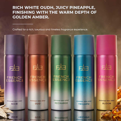 Combo Set Of 5 MINI Deodorant Body Spray - For Men & Women | 50ML Each (Pack of 5)