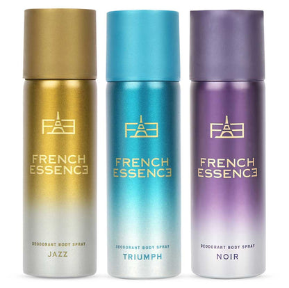 MINI Combo Pack of Jazz, Noir & Triumph Deodorant Spray for Men - 50ml Each (Pack of 3)