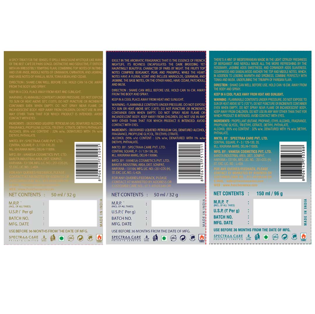 MINI Combo Pack of Jazz, Noir & Triumph Deodorant Spray for Men - 50ml Each (Pack of 3)