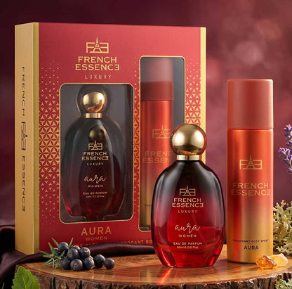Aura Women Perfume (60ml) & Deodorant (150ml) Combo Pack